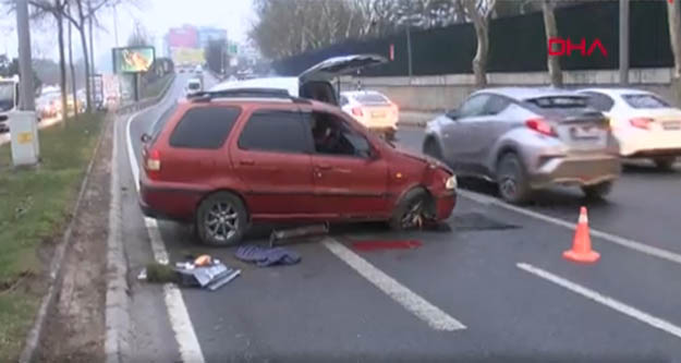 Maslakta kaza: Trafik felç oldu