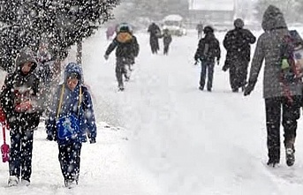 11 il ve ilçede  kar yağışı nedeniyle okullar tatil edildi