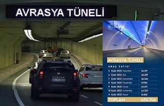 Avrasya Tüneli'nden araç geçiş rekoru