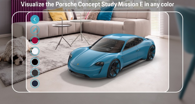Porsche Mission E’ye özel artırılmış gerçeklik