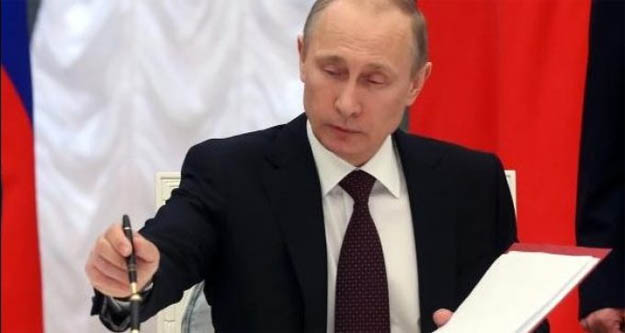Putin, yaptırım kararı yasasını imzaladı