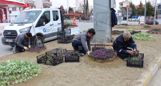 Antalya'da 11 bin çiçek toprakla buluştu
